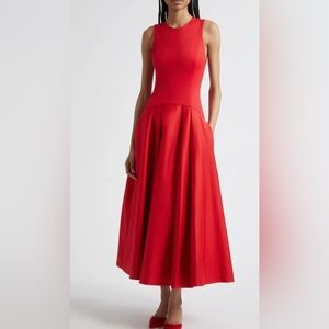 Alice + Olivia Vibrant Red Maxi Dress